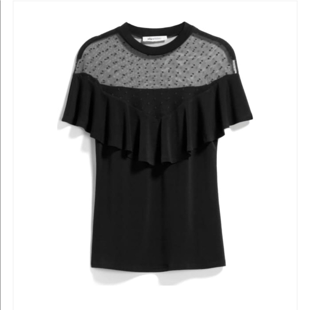 Stitch Fix Alice Blue Black Elvira Mesh Top